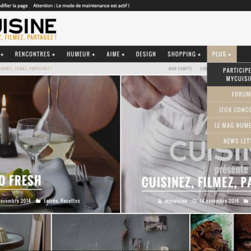 My cuisine Site Internet : Design